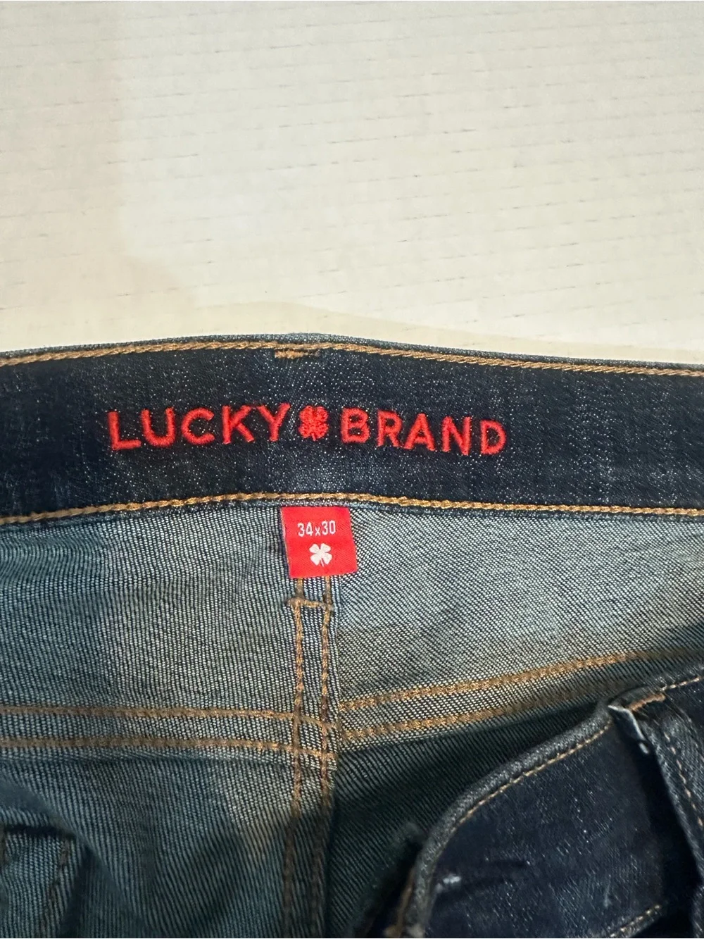 Lucky Brand 110 Slim Men’s Jeans 34x30 Dark Wash Blue Denim